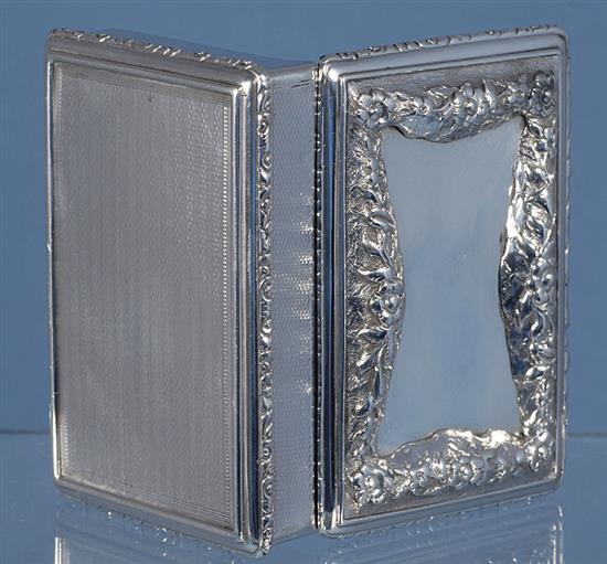 An early Victorian silver table snuff box, by Edward Smith, Length: 93mm Weight: 6.8oz/214grms